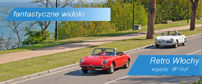 Retro samochody sam jedziesz | BP Gryf Wyjazdy retro do Włoch, pełne pakiety.